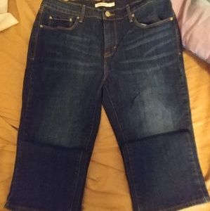 Dark blue straight jeans